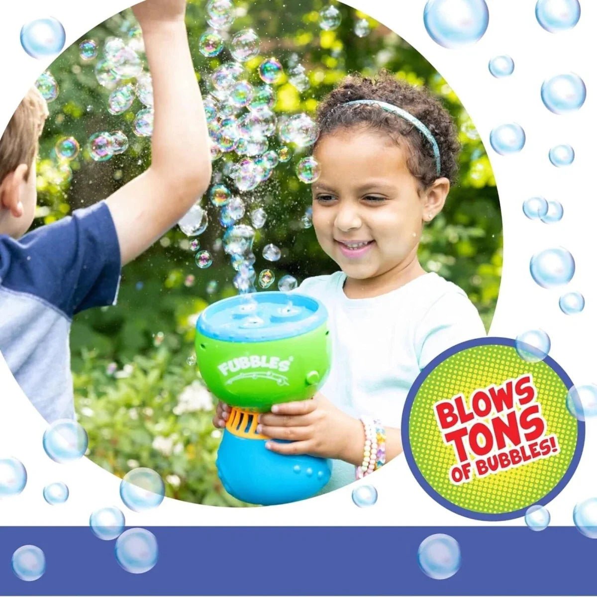 Fubbles No-Spill Fun-Finiti Bubble Machine | Luxury Home Accessories | Heulog Glow