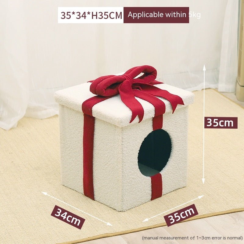 Fully Enclosed Foldable Cat Nest Four Seasons Universal Gift Box House Ins Style | Luxury Home Accessories | Heulog Glow