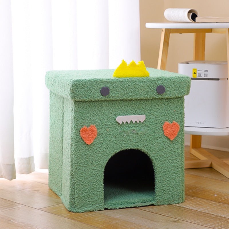 Fully Enclosed Foldable Cat Nest Four Seasons Universal Gift Box House Ins Style | Luxury Home Accessories | Heulog Glow
