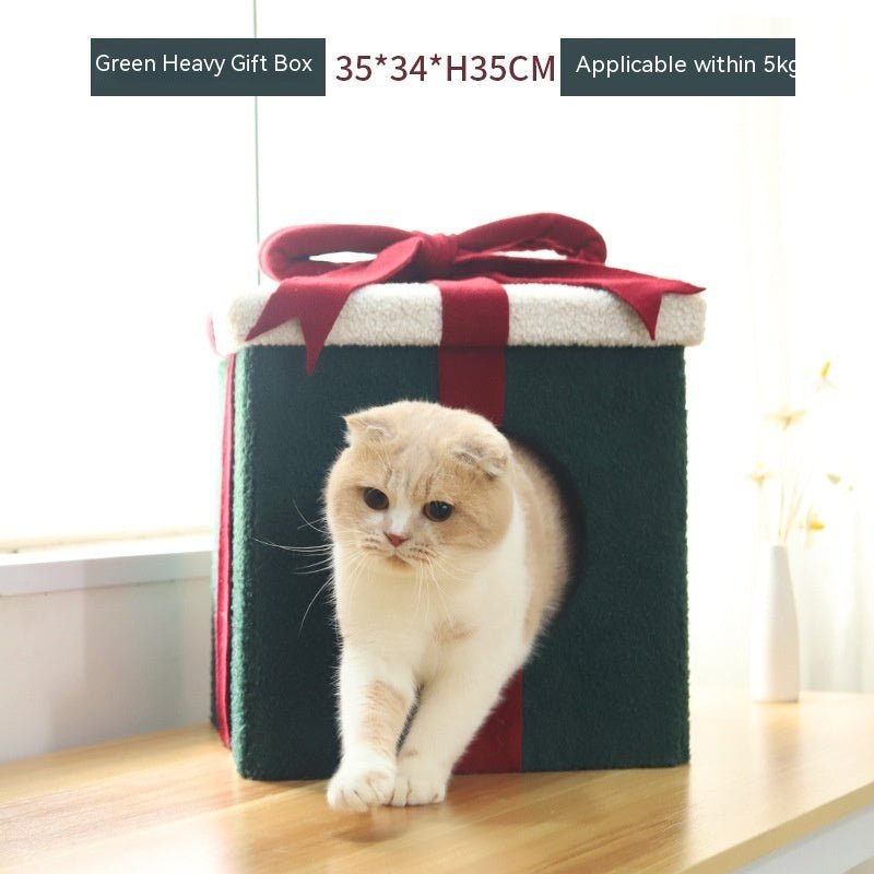 Fully Enclosed Foldable Cat Nest Four Seasons Universal Gift Box House Ins Style | Luxury Home Accessories | Heulog Glow