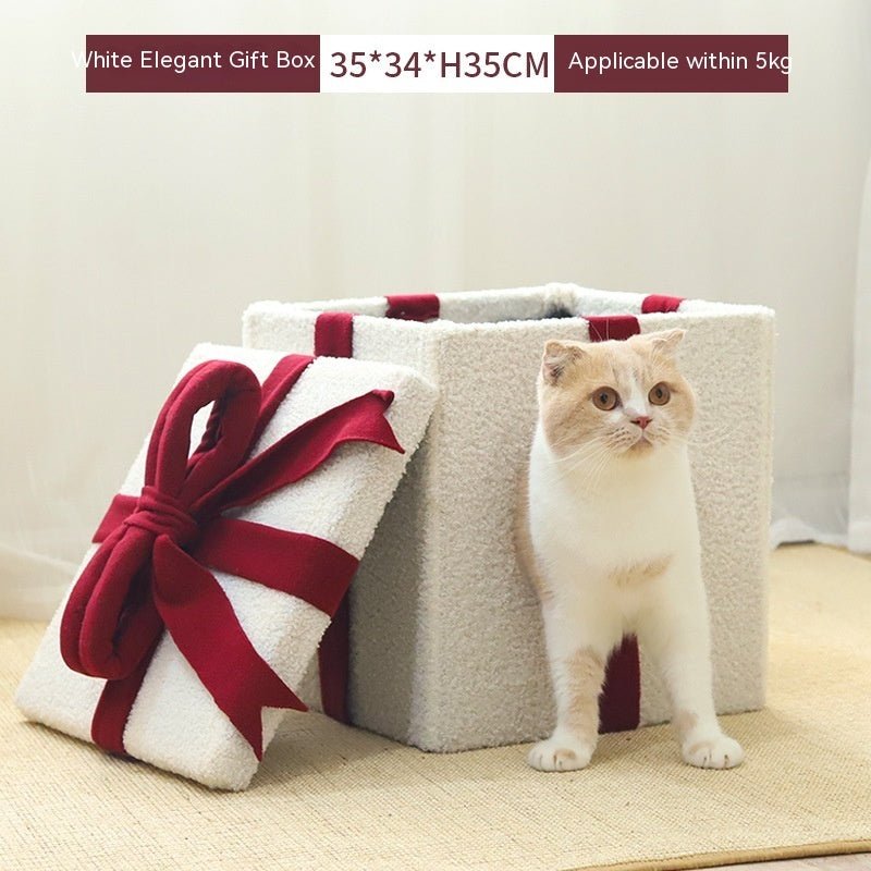 Fully Enclosed Foldable Cat Nest Four Seasons Universal Gift Box House Ins Style | Luxury Home Accessories | Heulog Glow
