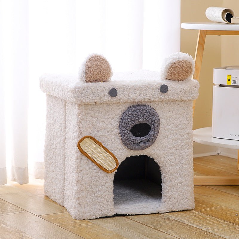 Fully Enclosed Foldable Cat Nest Four Seasons Universal Gift Box House Ins Style | Luxury Home Accessories | Heulog Glow