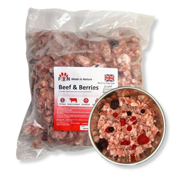 Fur Baby Nutrition Beef & Berries (Boneless) Frozen Dog Food 1kg | Luxury Home Accessories | Heulog Glow