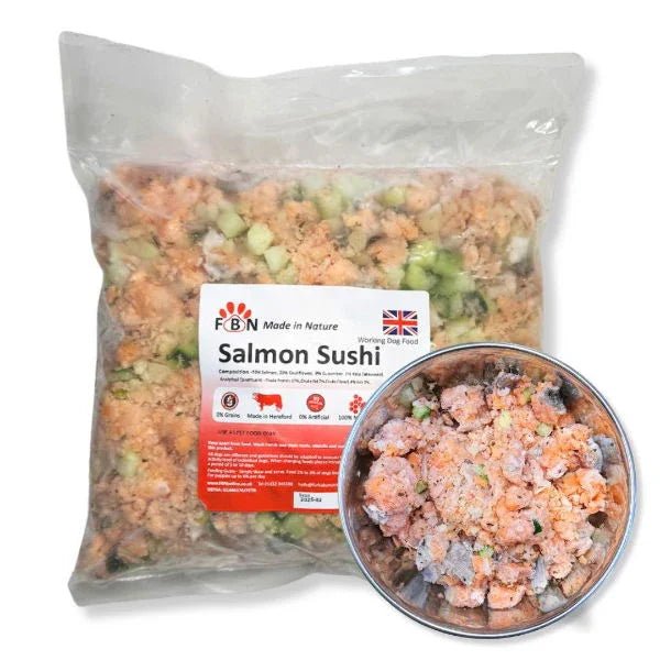 Fur Baby Nutrition Salmon Sushi Frozen Dog Food 1kg | Luxury Home Accessories | Heulog Glow
