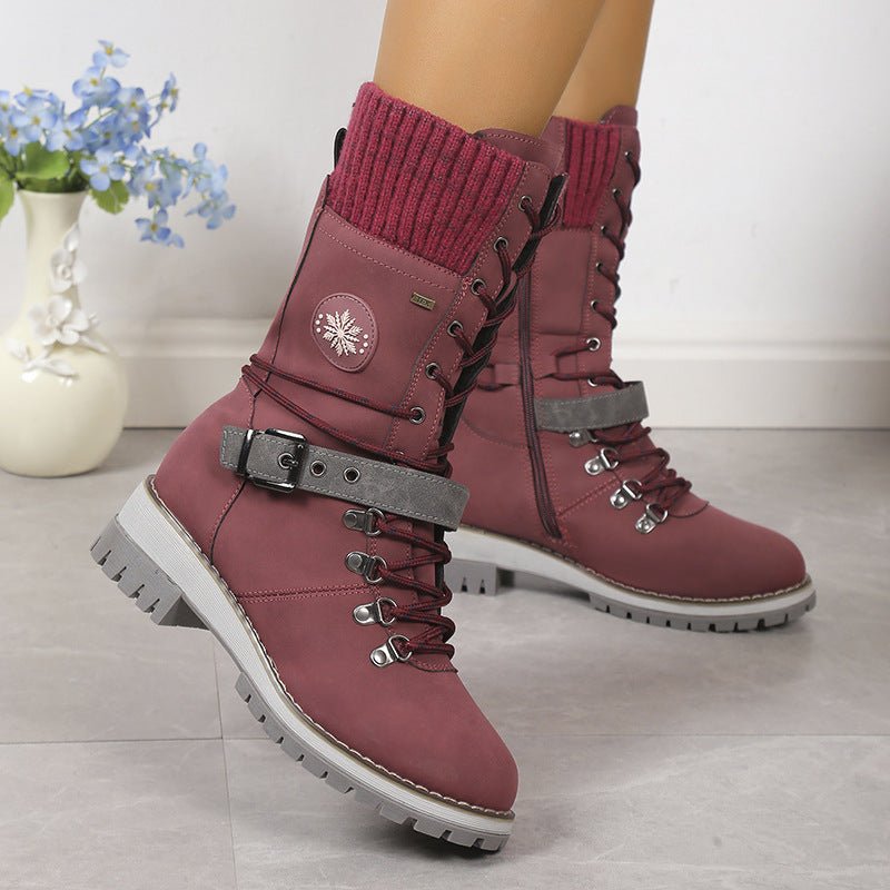 Fur Integrated Women's Shoes Thickened Warm Knee-high Snow Boots | Luxury Home Accessories | Heulog Glow