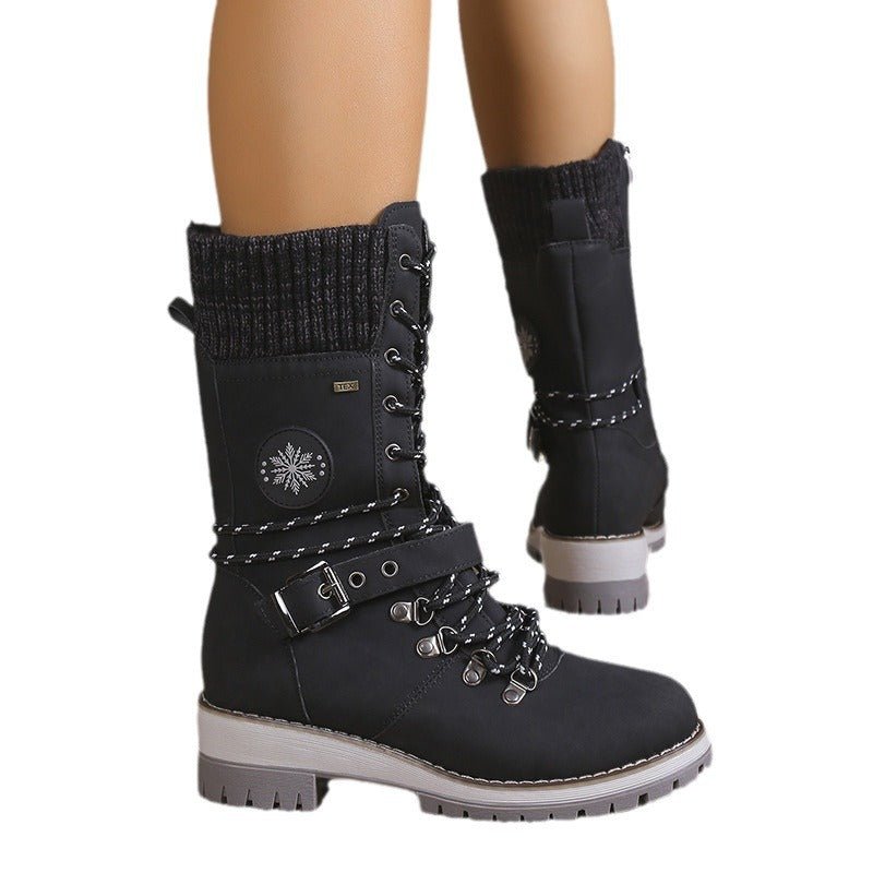 Fur Integrated Women's Shoes Thickened Warm Knee-high Snow Boots | Luxury Home Accessories | Heulog Glow