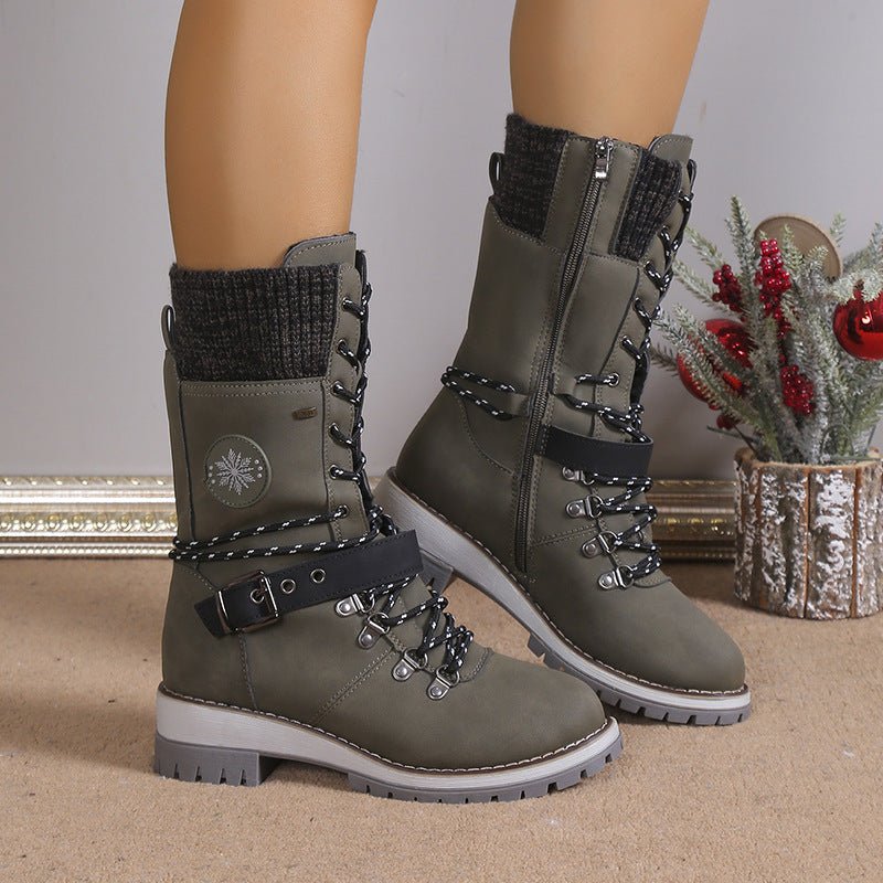 Fur Integrated Women's Shoes Thickened Warm Knee-high Snow Boots | Luxury Home Accessories | Heulog Glow