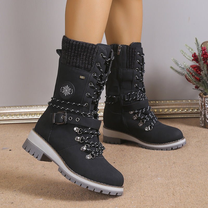 Fur Integrated Women's Shoes Thickened Warm Knee-high Snow Boots | Luxury Home Accessories | Heulog Glow