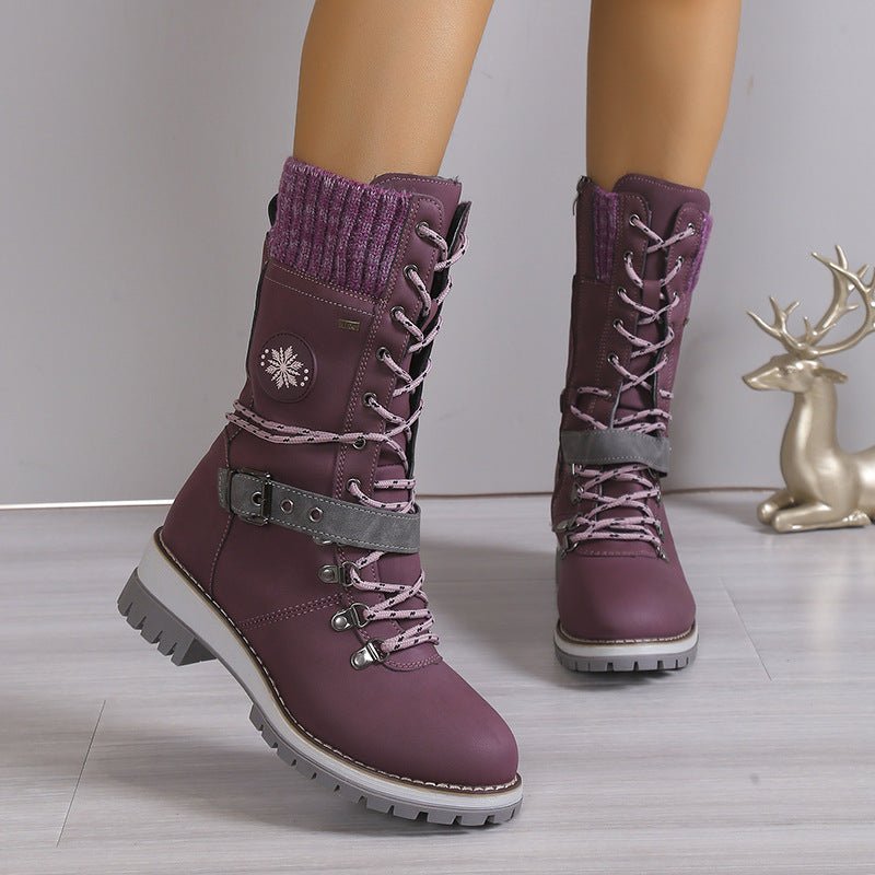 Fur Integrated Women's Shoes Thickened Warm Knee-high Snow Boots | Luxury Home Accessories | Heulog Glow