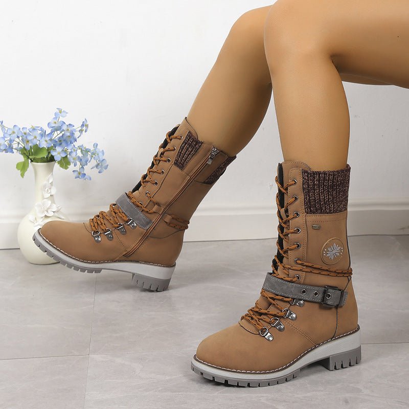 Fur Integrated Women's Shoes Thickened Warm Knee-high Snow Boots | Luxury Home Accessories | Heulog Glow
