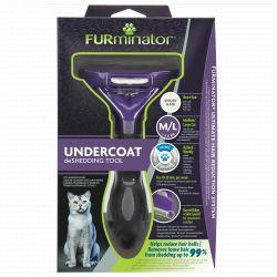 FURminator Undercoat deShedding Tool for Medium/Large Short Hair Cat | Luxury Home Accessories | Heulog Glow