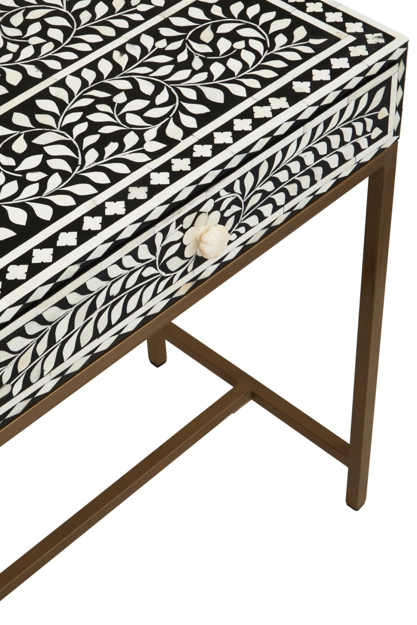 Fusion Bone Inlay Console Table With 2 Drawers | Luxury Home Accessories | Heulog Glow