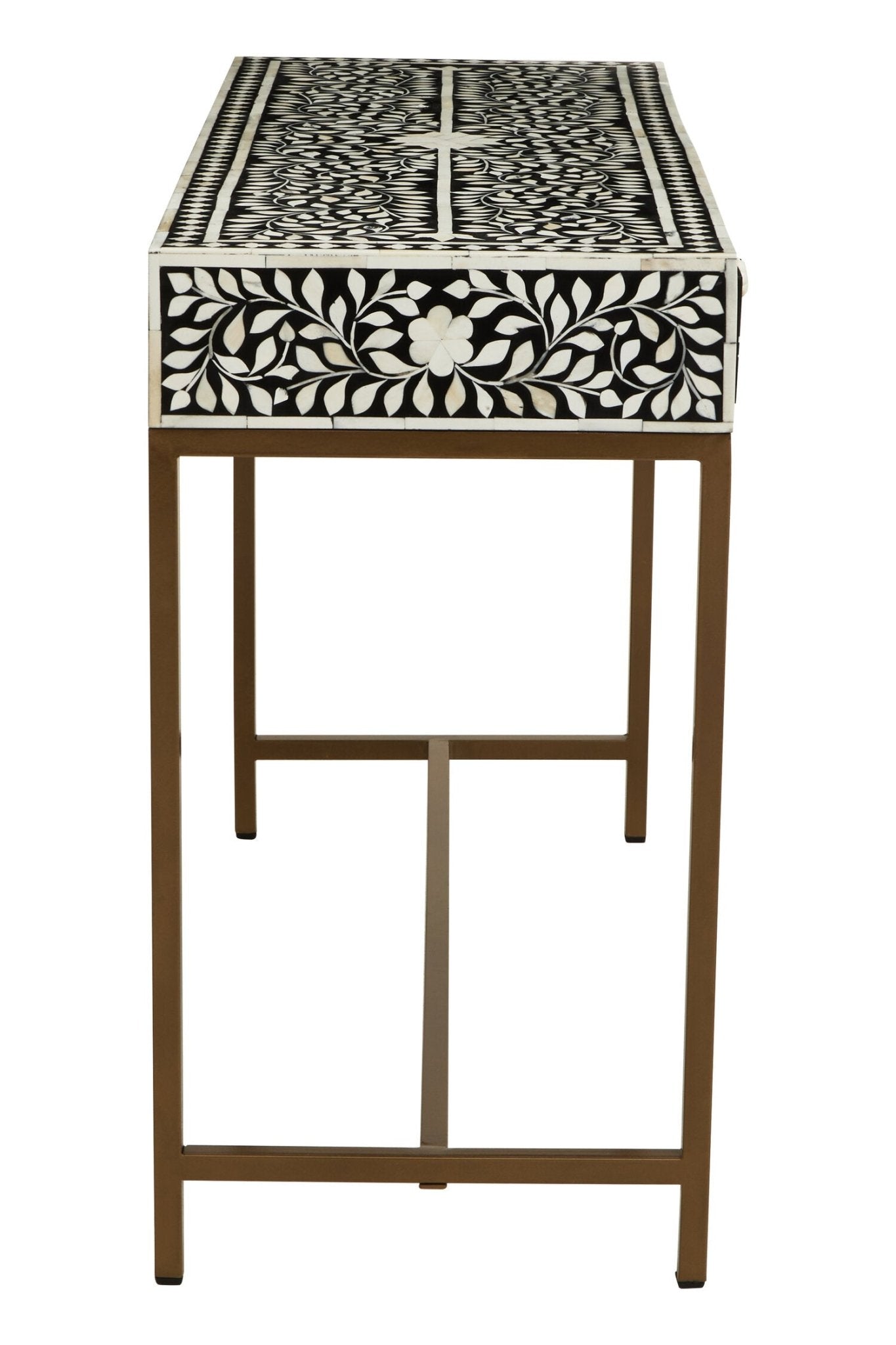Fusion Bone Inlay Console Table With 2 Drawers | Luxury Home Accessories | Heulog Glow