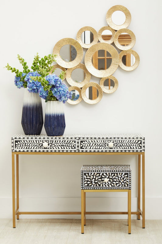 Fusion Bone Inlay Console Table With 2 Drawers | Luxury Home Accessories | Heulog Glow