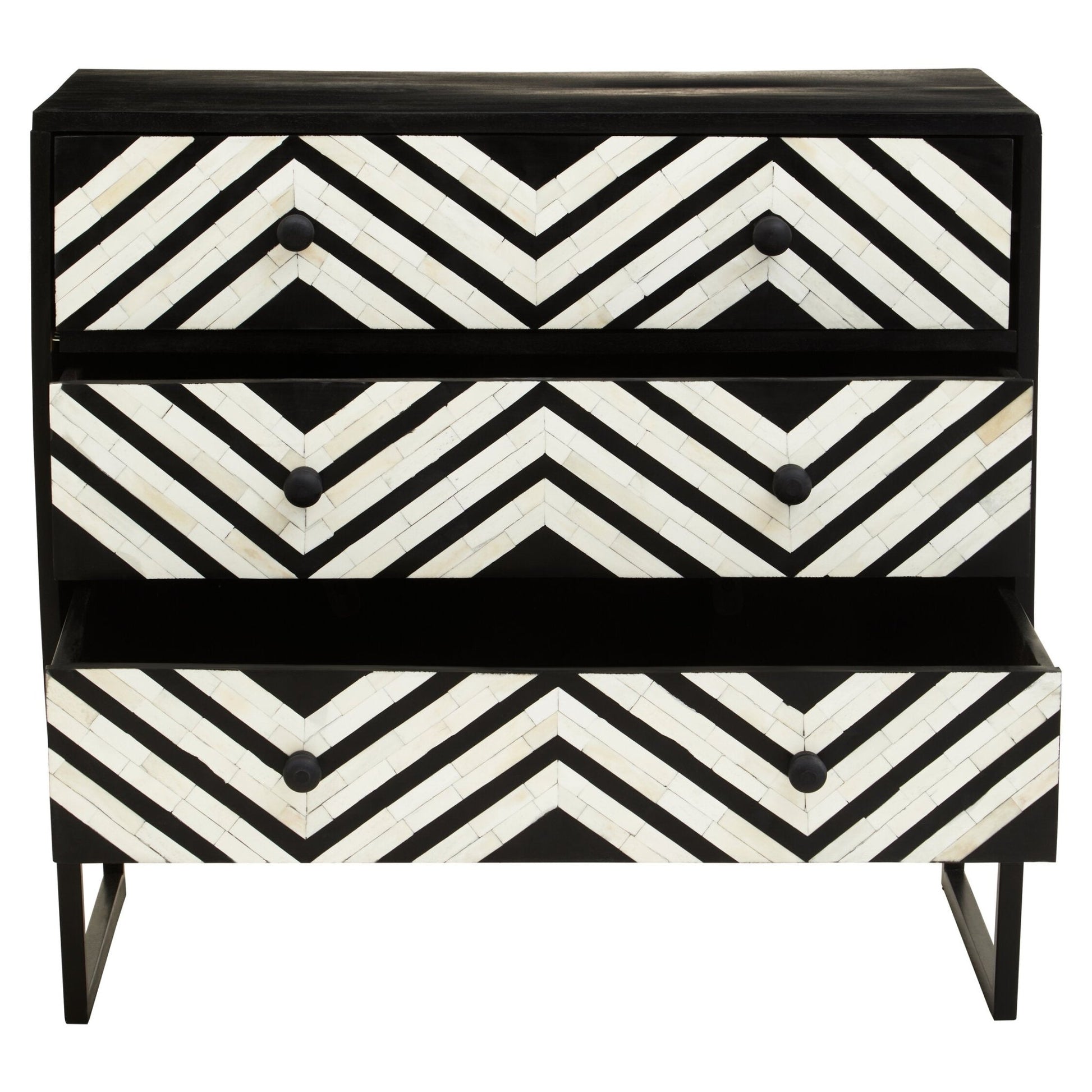 Fusion Three Drawer Chest with Bone Inlay | Luxury Home Accessories | Heulog Glow