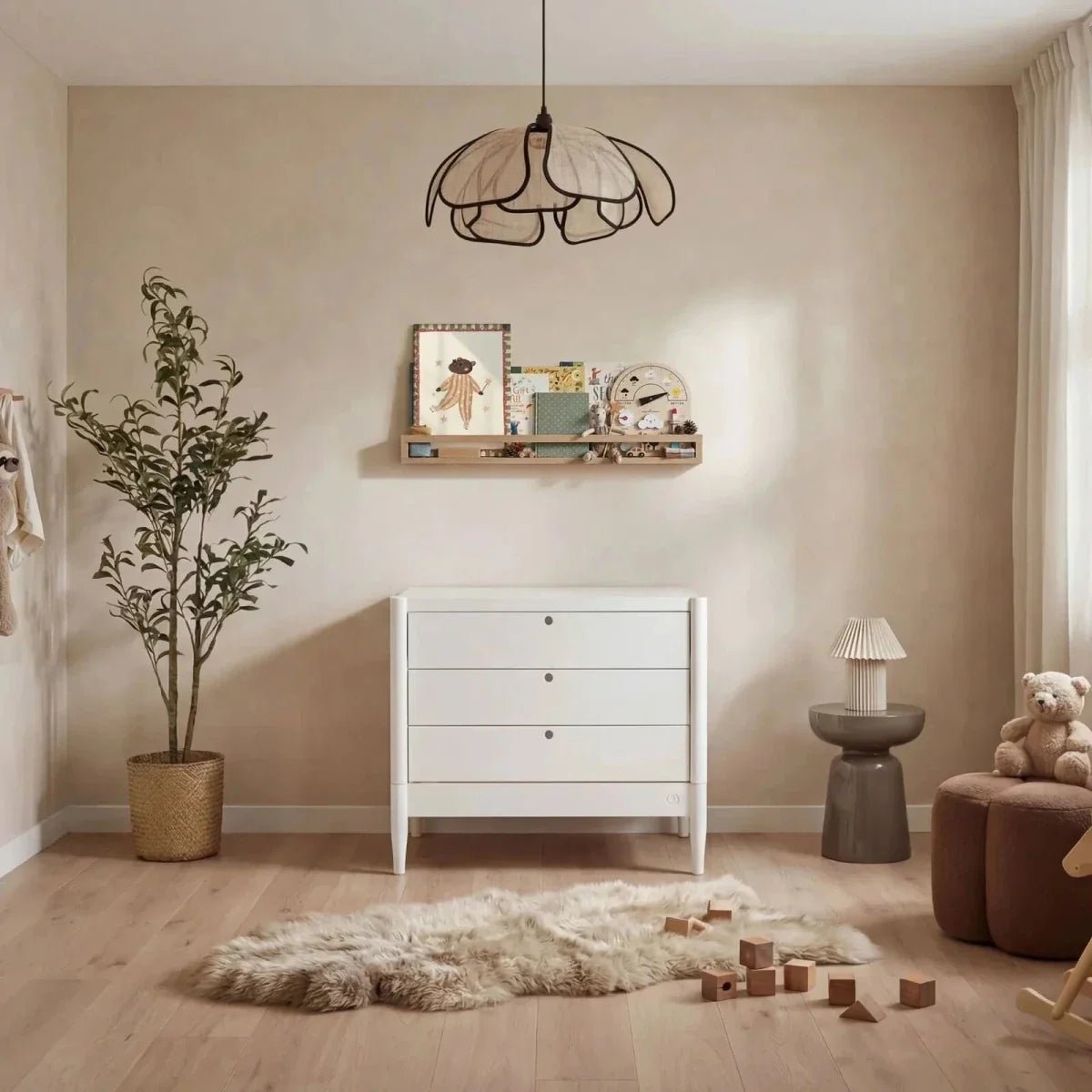 Gaia Baby Eos Dresser - All White | Luxury Home Accessories | Heulog Glow