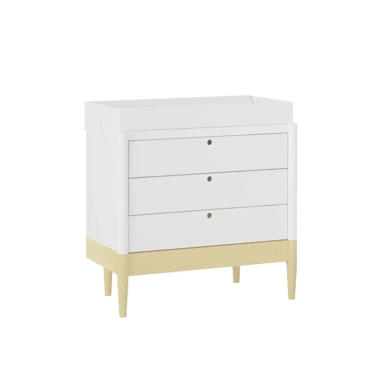 Gaia Baby Eos Dresser - Primrose Yellow/White | Luxury Home Accessories | Heulog Glow