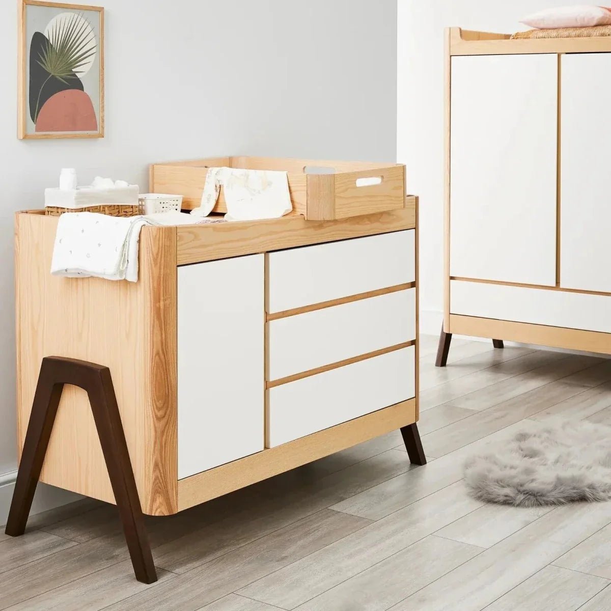Gaia Baby Hera 2 Piece Room Set - Natural/Walnut | Luxury Home Accessories | Heulog Glow