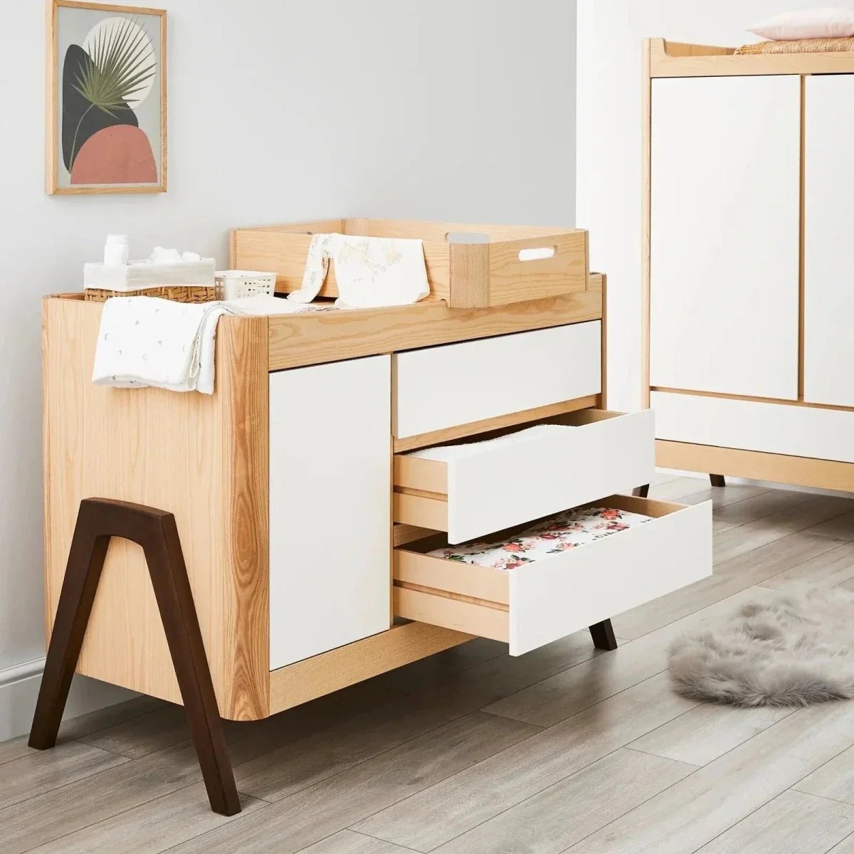Gaia Baby Hera 2 Piece Room Set - Natural/Walnut | Luxury Home Accessories | Heulog Glow