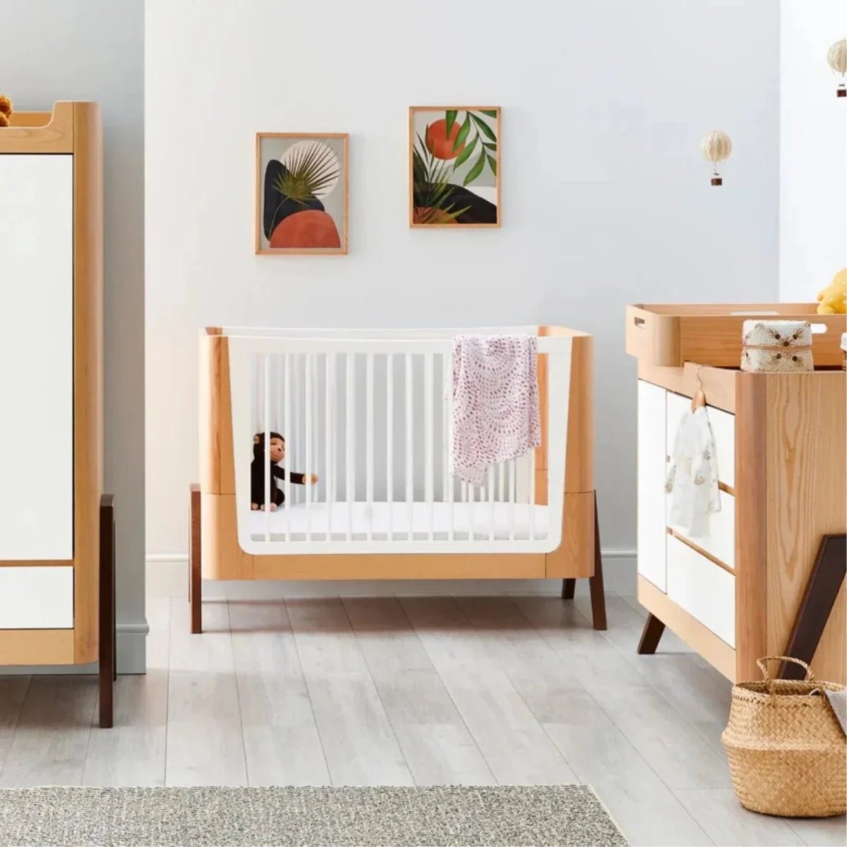 Gaia Baby Hera 2 Piece Room Set - Natural/Walnut | Luxury Home Accessories | Heulog Glow