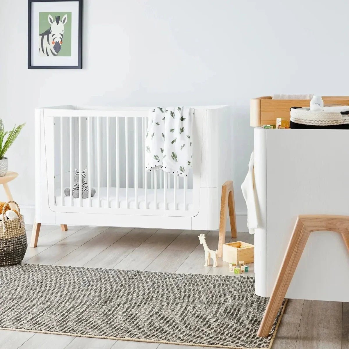 Gaia Baby Hera 2 Piece Room Set - Scandi White/Natural | Luxury Home Accessories | Heulog Glow