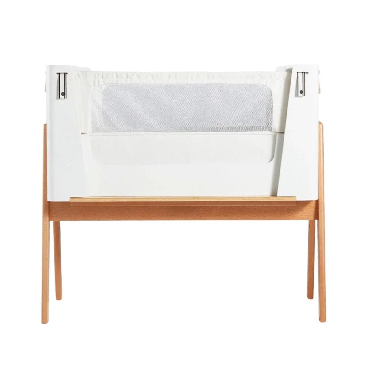 Gaia Baby Hera Bedside Crib² - White/Natural | Luxury Home Accessories | Heulog Glow