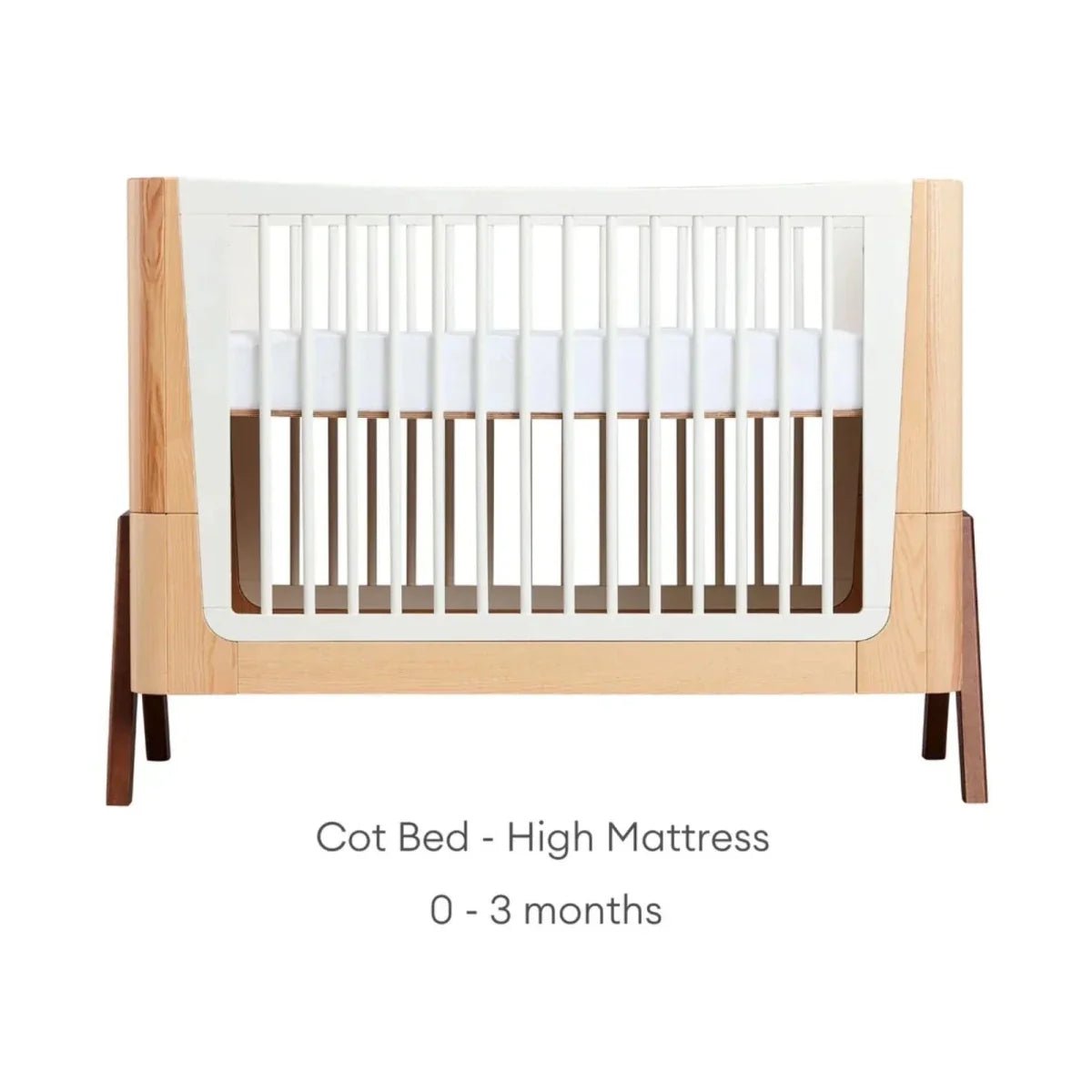 Gaia Baby Hera Convertible Cot Bed - Natural/Walnut | Luxury Home Accessories | Heulog Glow