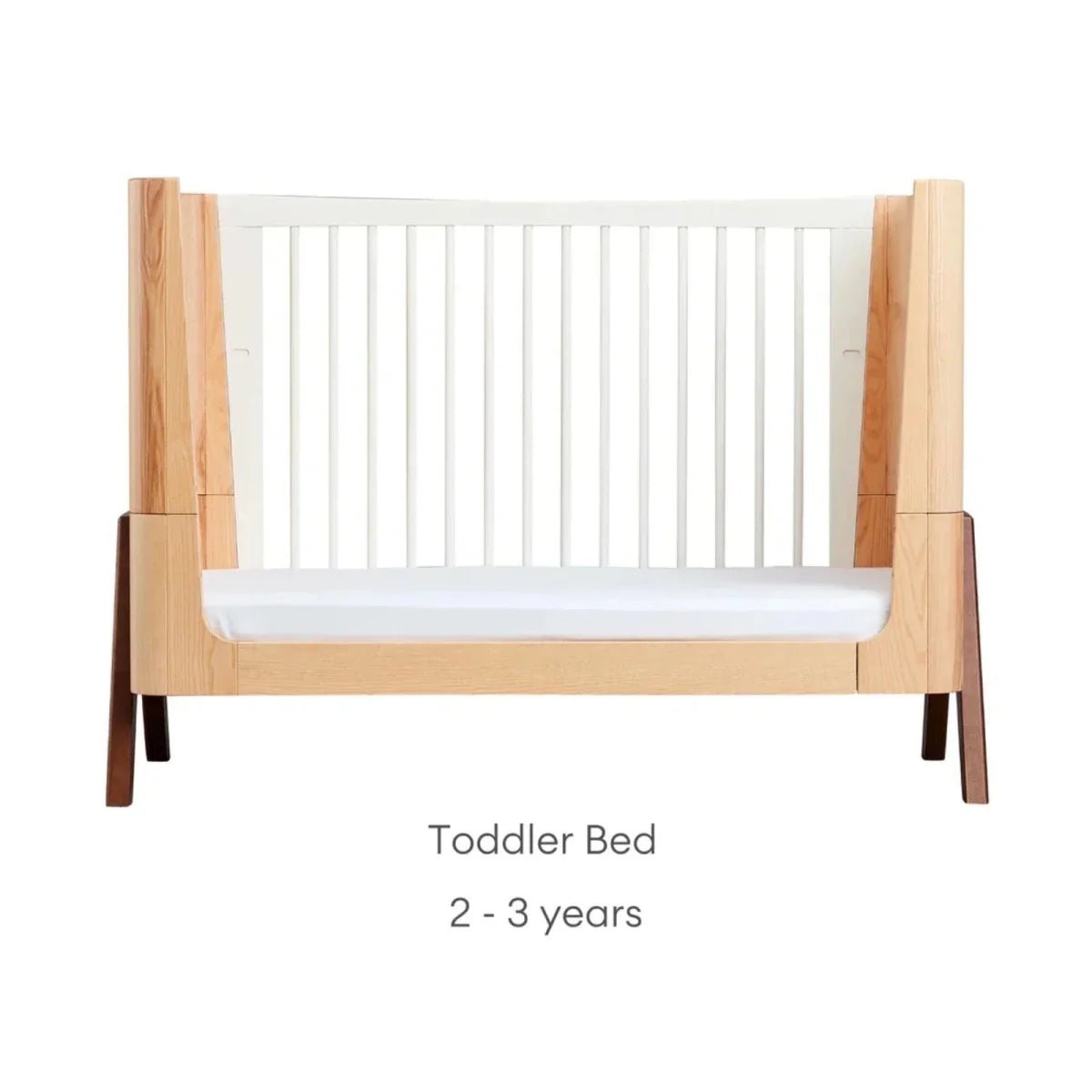 Gaia Baby Hera Convertible Cot Bed - Natural/Walnut | Luxury Home Accessories | Heulog Glow
