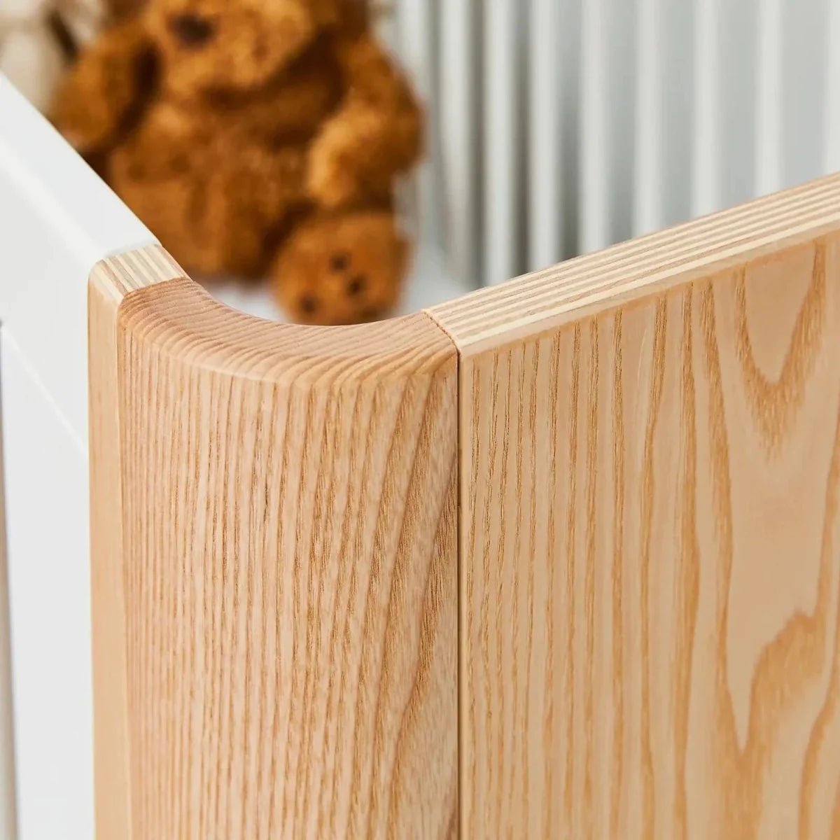 Gaia Baby Hera Convertible Cot Bed - Natural/Walnut | Luxury Home Accessories | Heulog Glow