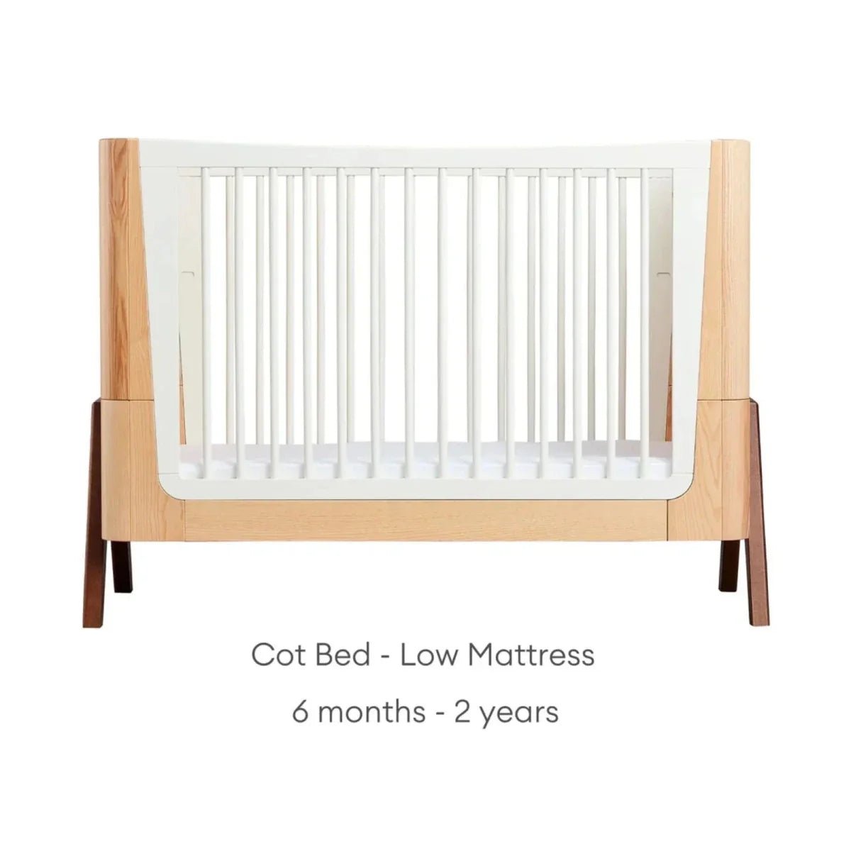 Gaia Baby Hera Convertible Cot Bed - Natural/Walnut | Luxury Home Accessories | Heulog Glow