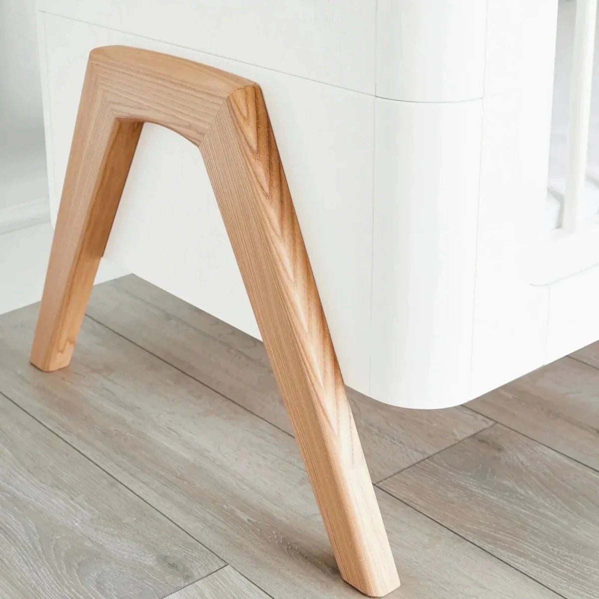 Gaia Baby Hera Convertible Cot Bed - Scandi White/Natural | Luxury Home Accessories | Heulog Glow