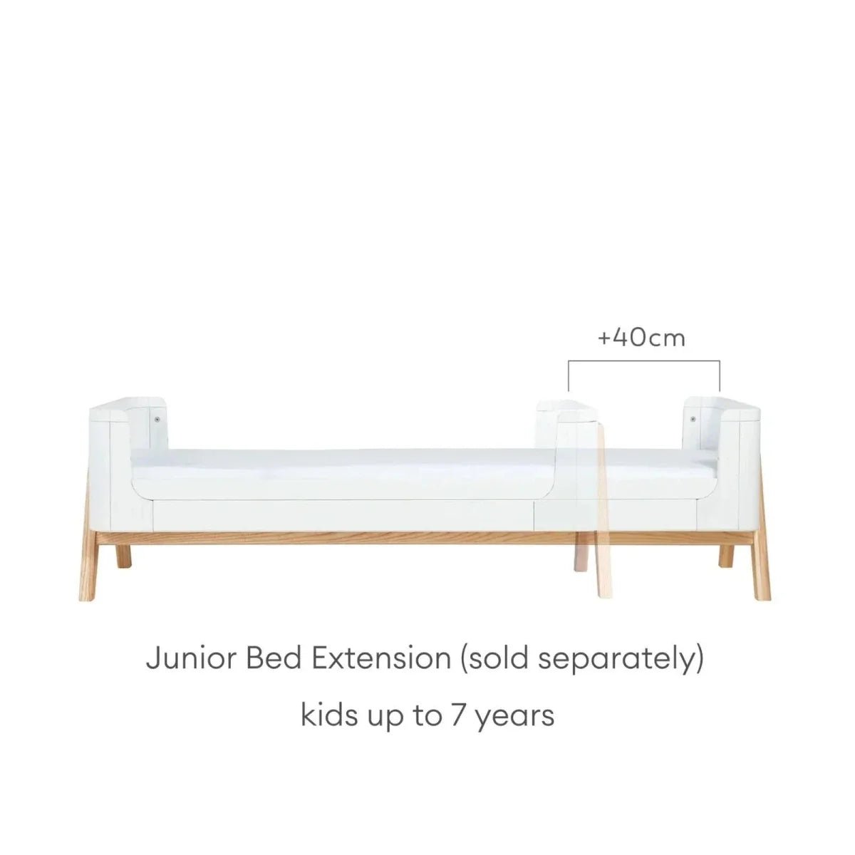 Gaia Baby Hera Convertible Cot Bed - Scandi White/Natural | Luxury Home Accessories | Heulog Glow