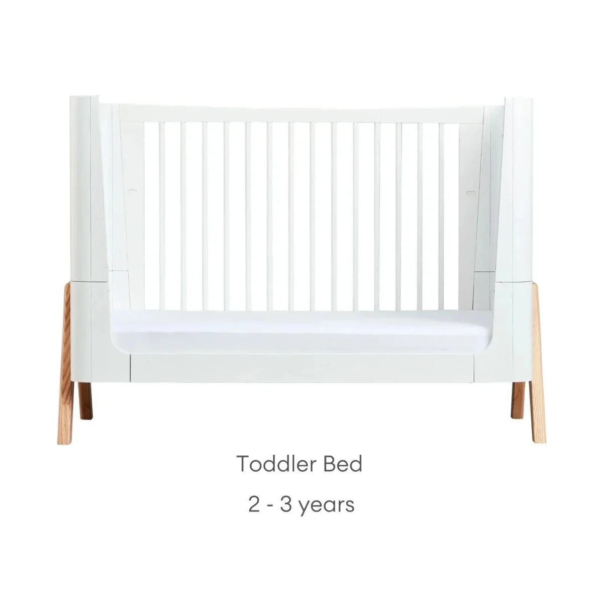 Gaia Baby Hera Convertible Cot Bed - Scandi White/Natural | Luxury Home Accessories | Heulog Glow