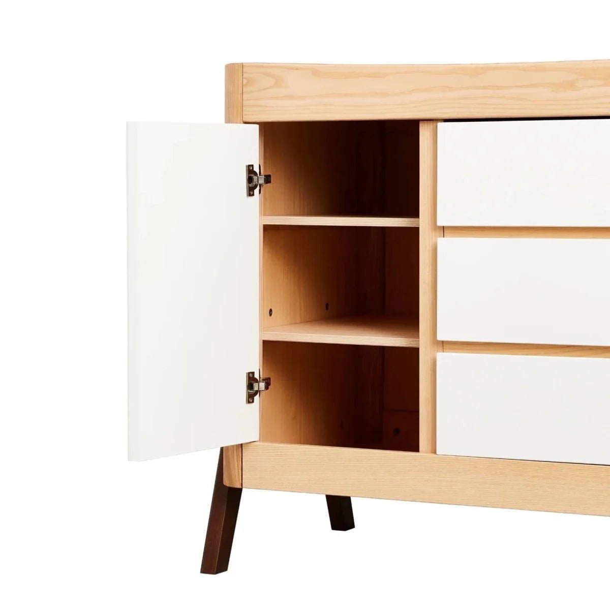 Gaia Baby Hera Dresser - Natural/Walnut | Luxury Home Accessories | Heulog Glow