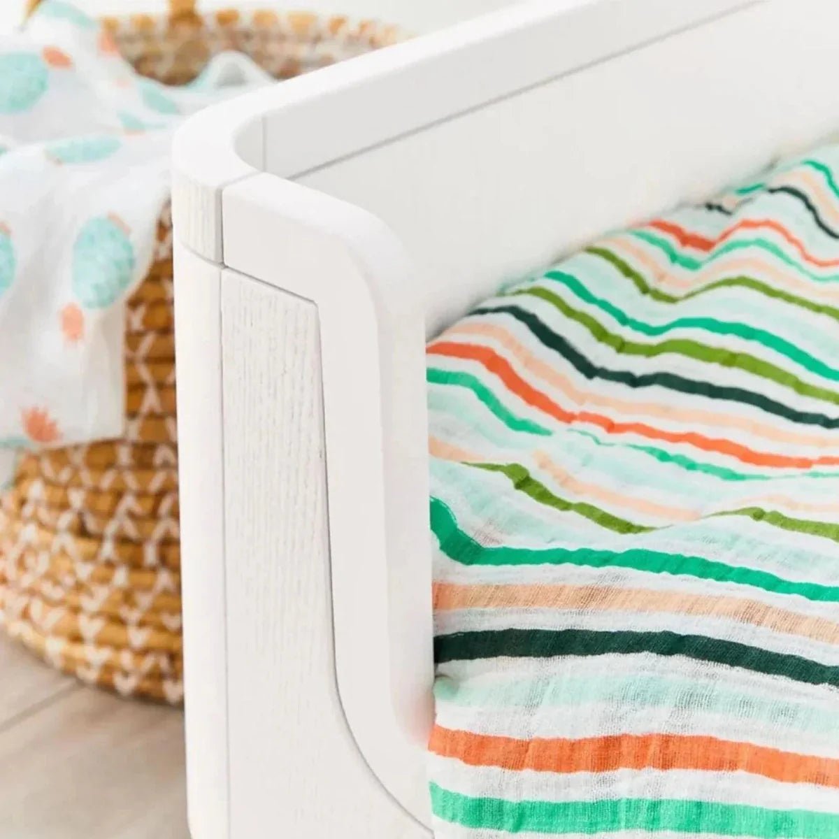 Gaia Baby Hera Junior Bed Extension with Mattress - Natural/Walnut | Luxury Home Accessories | Heulog Glow