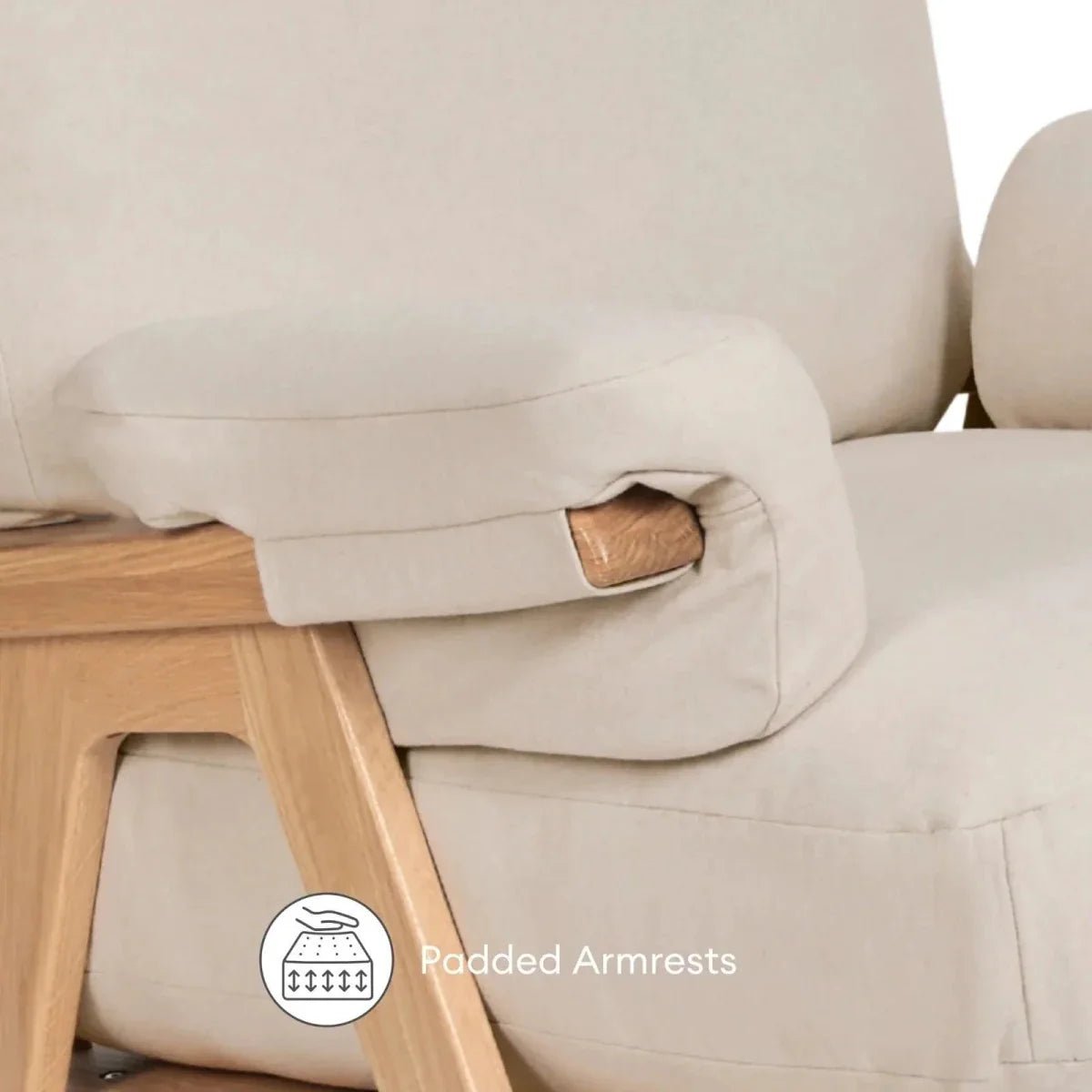 Gaia Baby Hera Rocking Chair - Natural Oak/Barley | Luxury Home Accessories | Heulog Glow