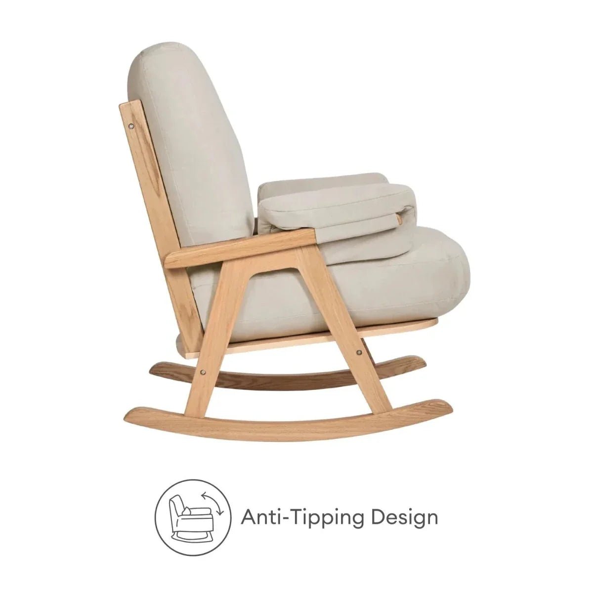 Gaia Baby Hera Rocking Chair - Natural Oak/Barley | Luxury Home Accessories | Heulog Glow