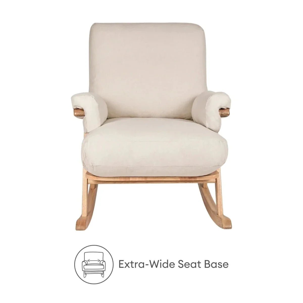Gaia Baby Hera Rocking Chair - Natural Oak/Barley | Luxury Home Accessories | Heulog Glow