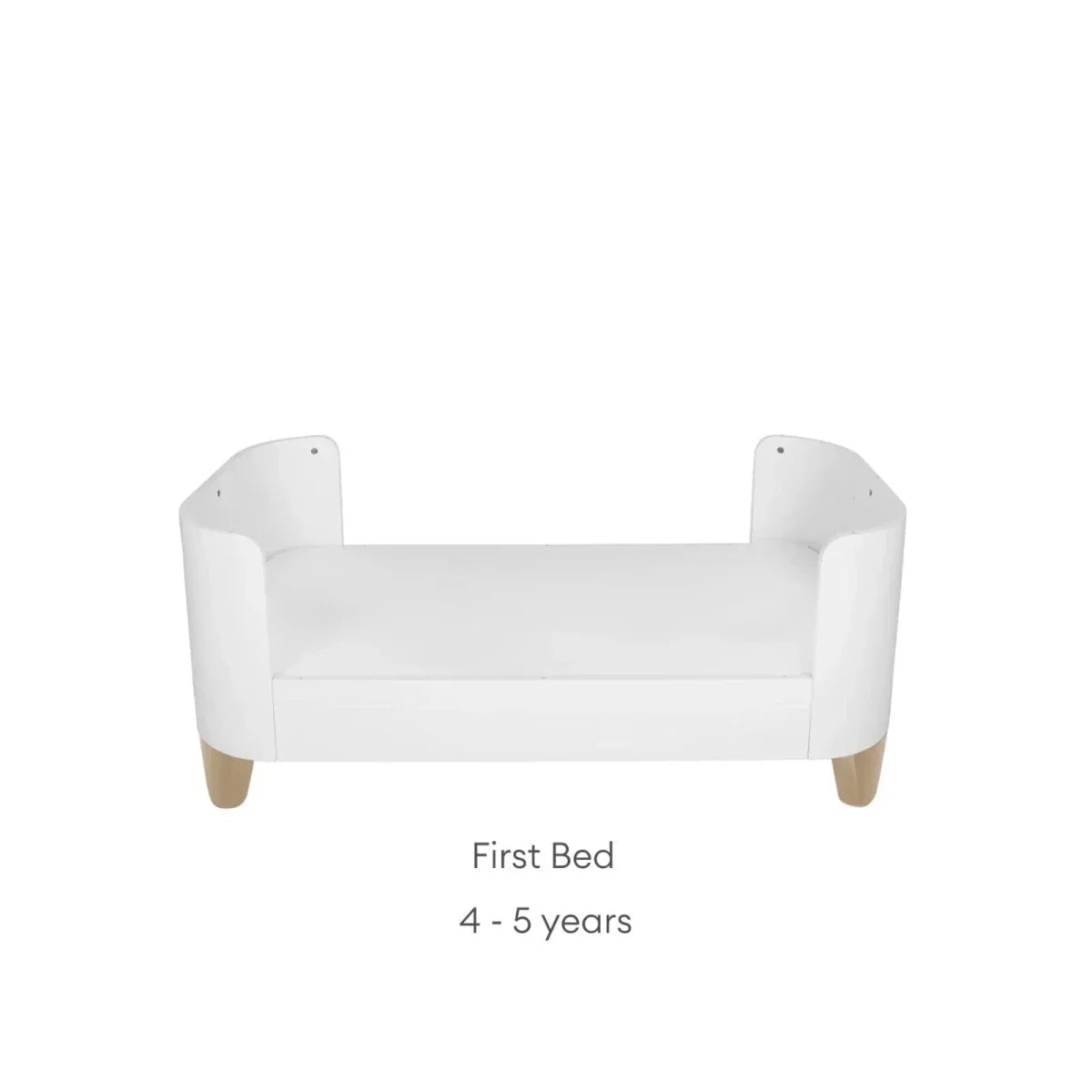 Gaia Baby Serena Cot Bed and Bedside Crib Set - White/Natural | Luxury Home Accessories | Heulog Glow