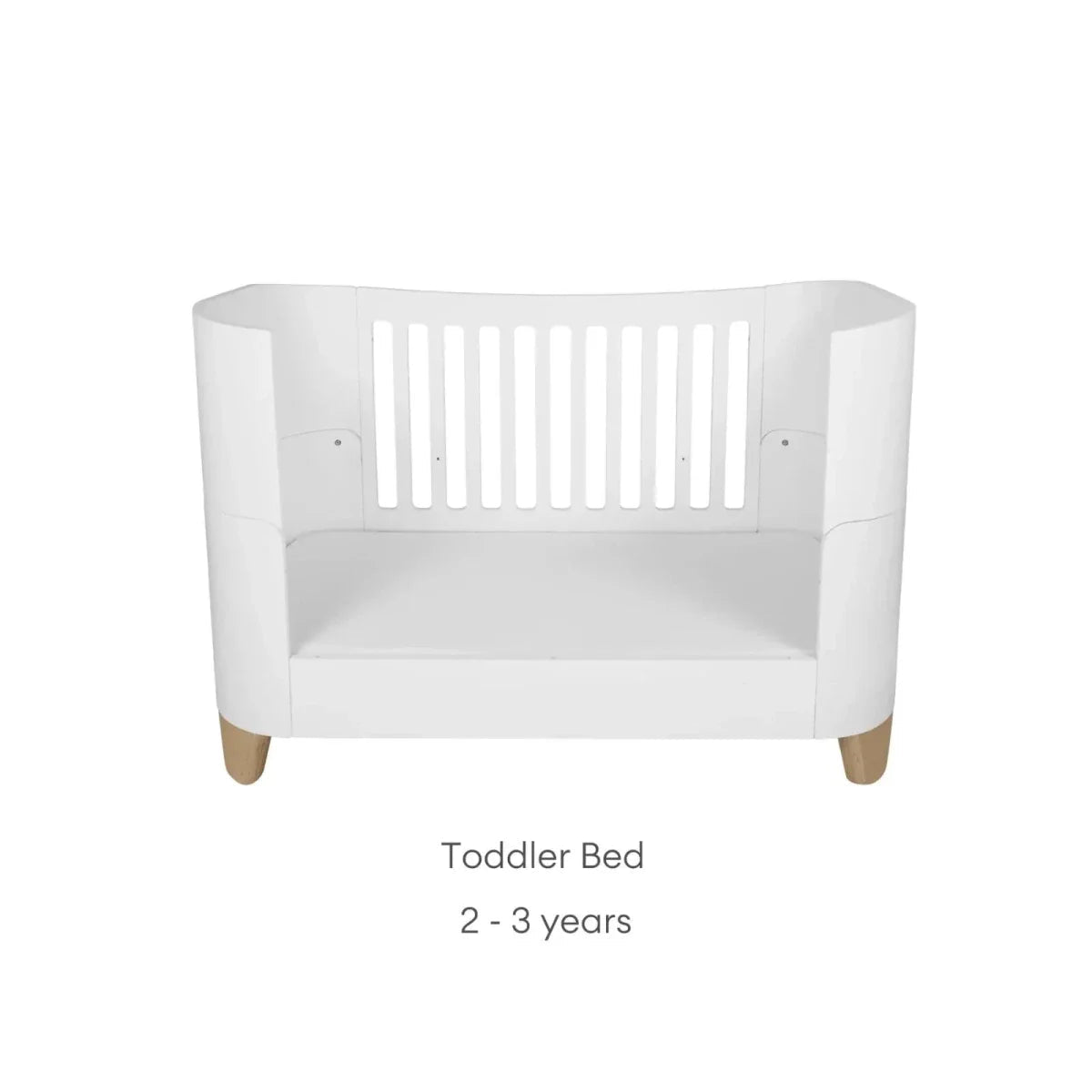 Gaia Baby Serena Cot Bed and Bedside Crib Set - White/Natural | Luxury Home Accessories | Heulog Glow