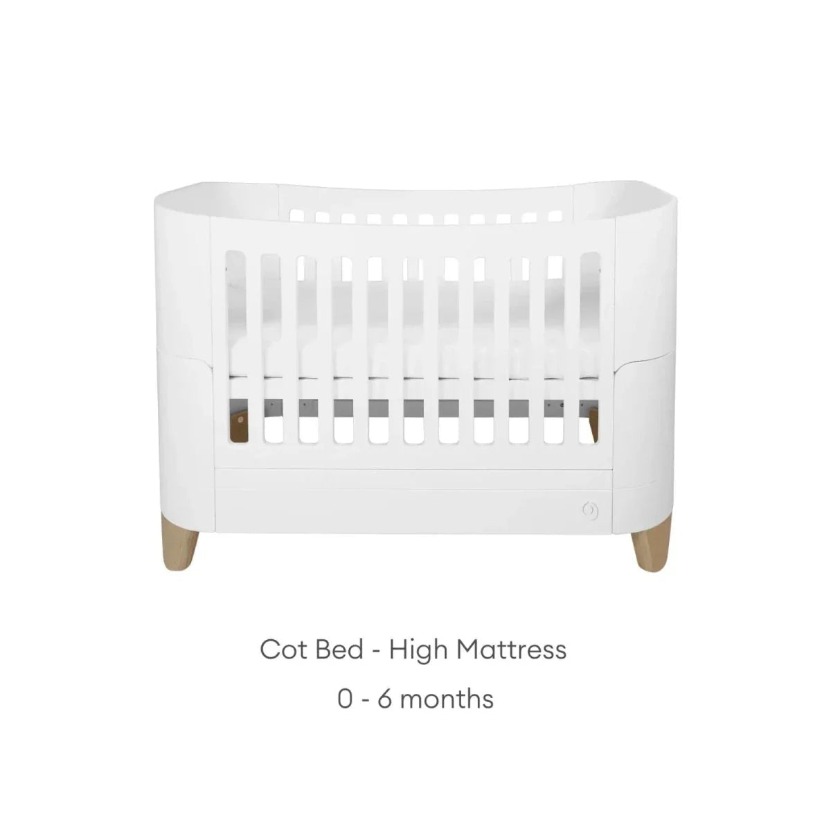 Gaia Baby Serena Cot Bed and Bedside Crib Set - White/Natural | Luxury Home Accessories | Heulog Glow