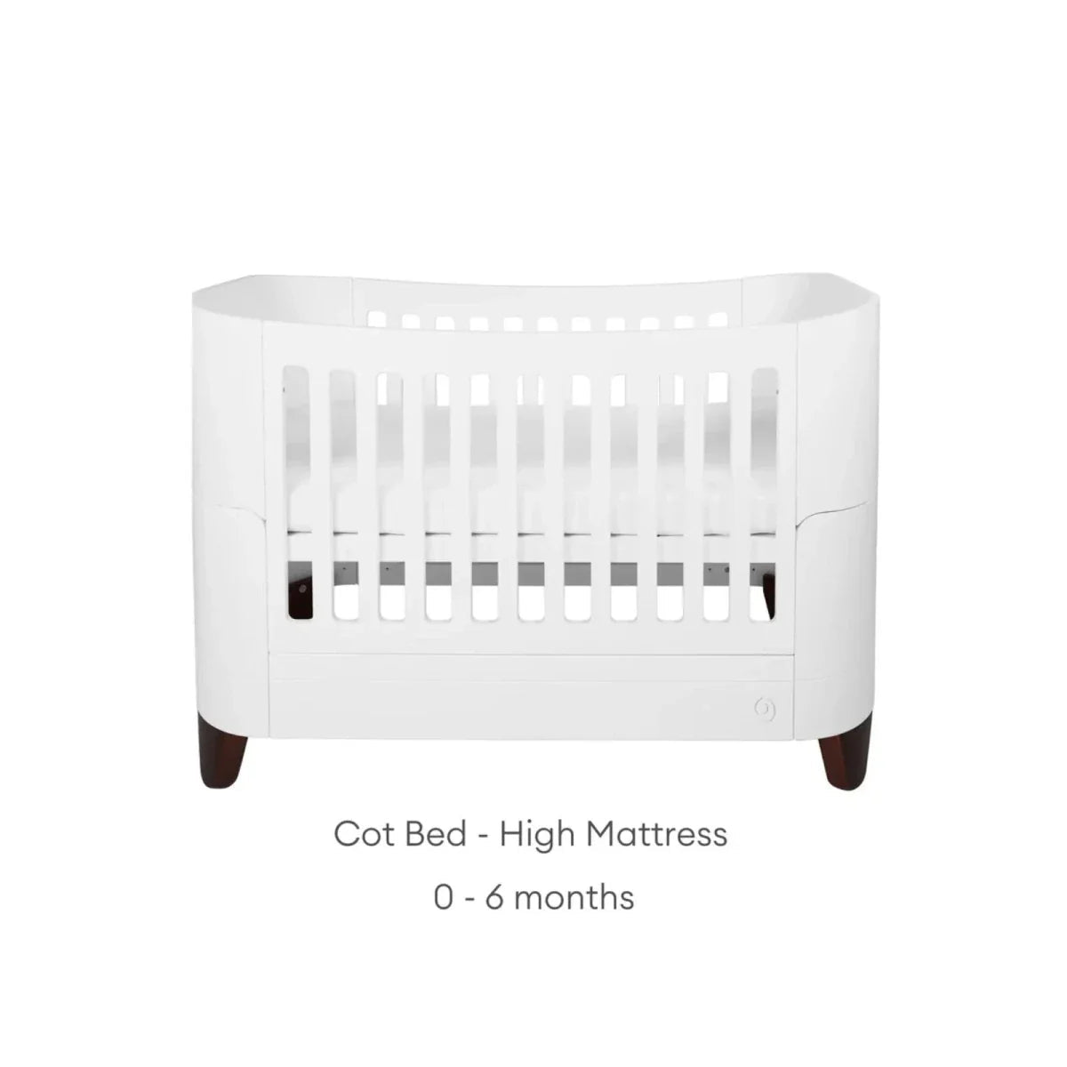Gaia Baby Serena Cot Bed and Bedside Crib Set - White/Walnut | Luxury Home Accessories | Heulog Glow