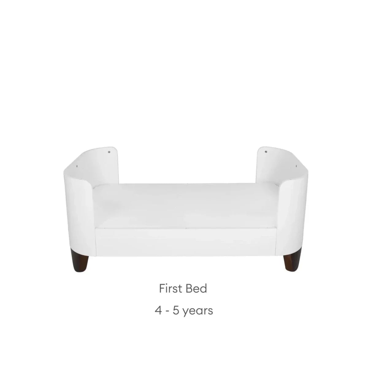 Gaia Baby Serena Cot Bed and Bedside Crib Set - White/Walnut | Luxury Home Accessories | Heulog Glow
