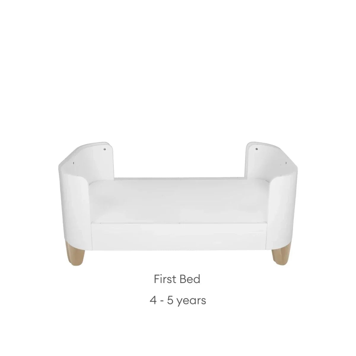 Gaia Baby Serena Cot Bed and Bedside Crib - White/Natural | Luxury Home Accessories | Heulog Glow