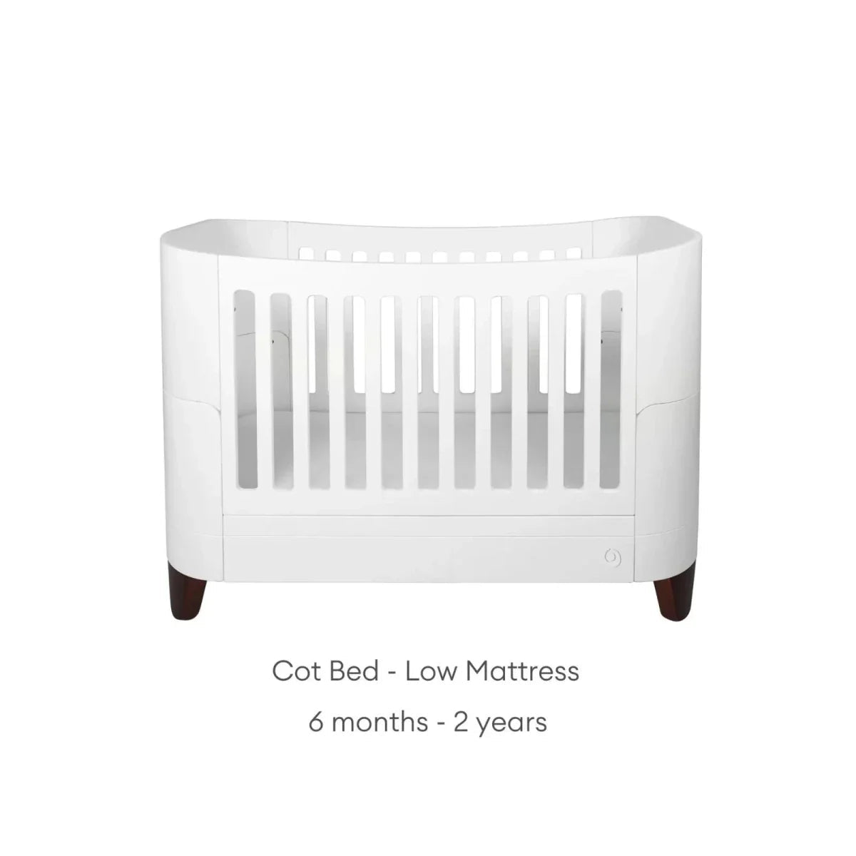 Gaia Baby Serena Cot Bed and Bedside Crib - White/Walnut | Luxury Home Accessories | Heulog Glow