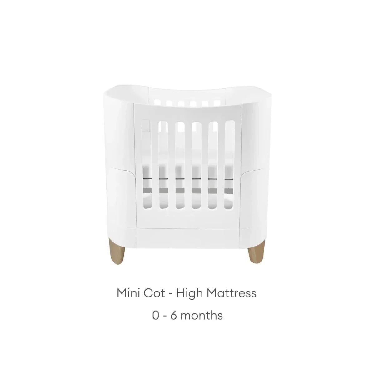 Gaia Baby Serena Mini Cot Bed - White/Natural | Luxury Home Accessories | Heulog Glow