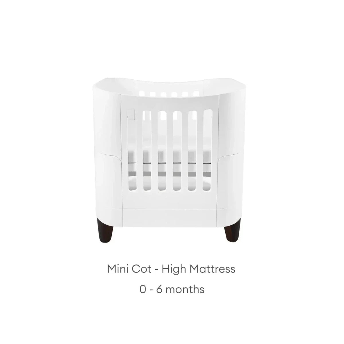 Gaia Baby Serena Mini Cot Bed - White/Walnut | Luxury Home Accessories | Heulog Glow