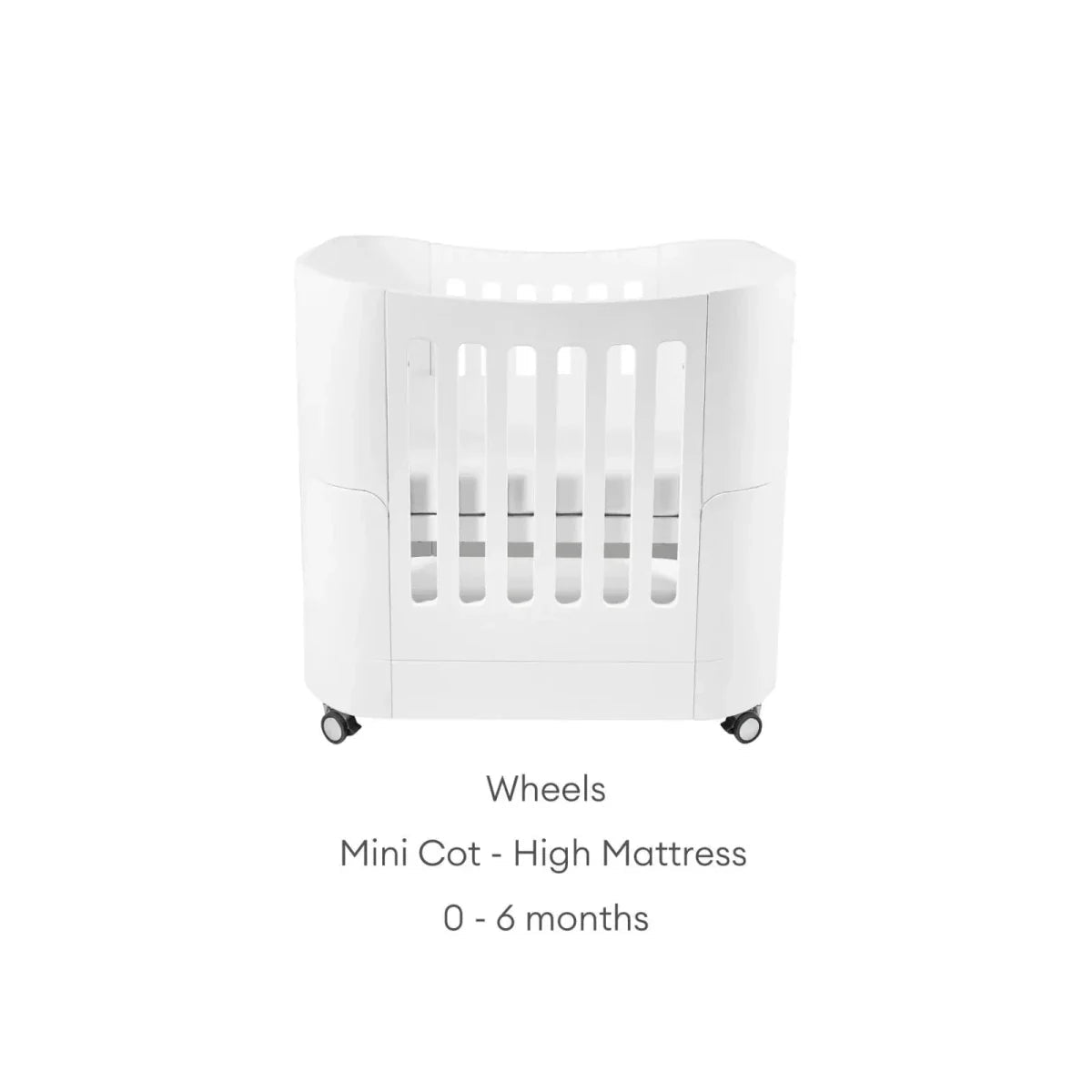 Gaia Baby Serena Mini Cot Bed - White/Walnut | Luxury Home Accessories | Heulog Glow