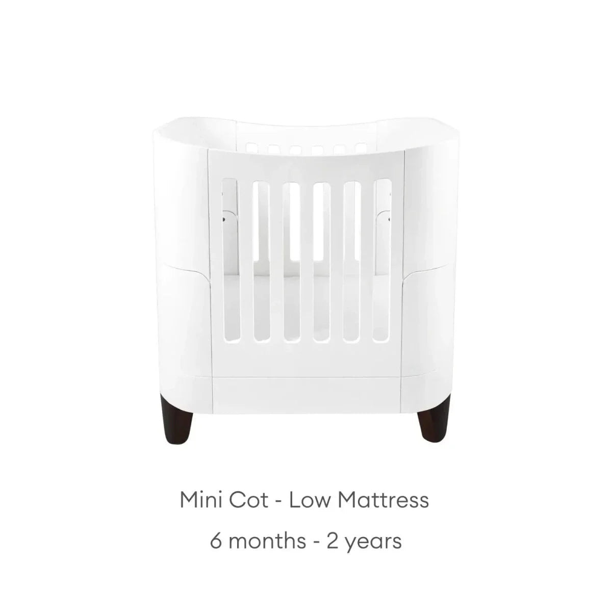 Gaia Baby Serena Mini Cot & Dresser Room Set - White/Walnut | Luxury Home Accessories | Heulog Glow