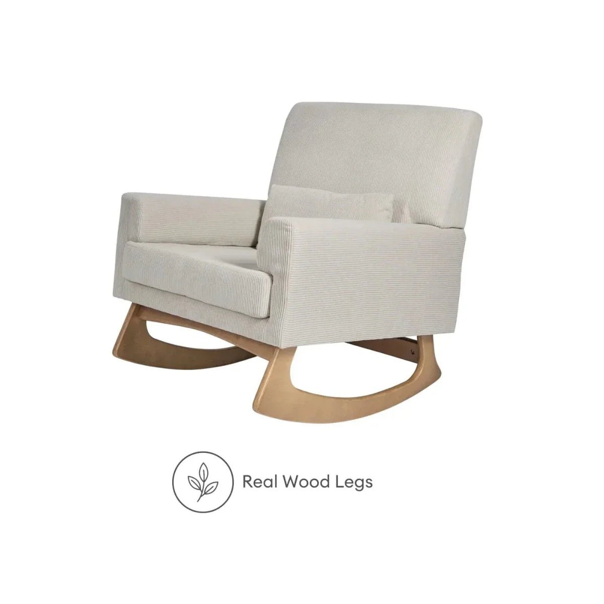 Gaia Baby Serena Rocking & Nursing Chair - Ecru Corduroy | Luxury Home Accessories | Heulog Glow
